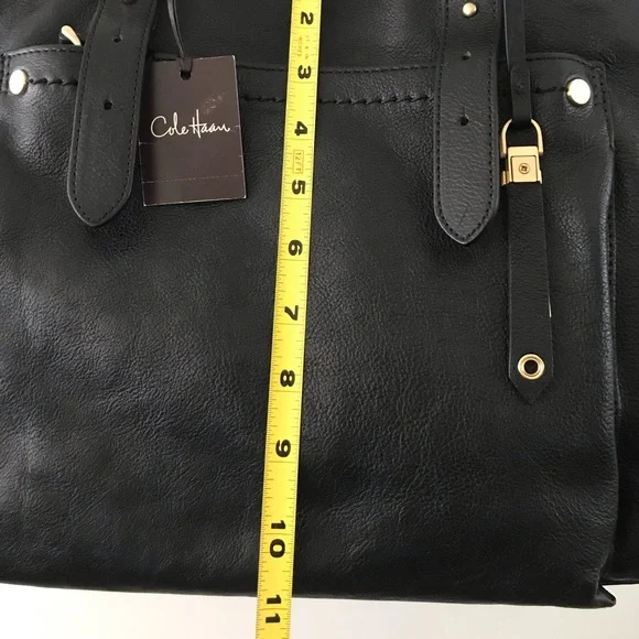NWT Cole Haan Small Soft Tote Saddle Black - Picture 12 of 12